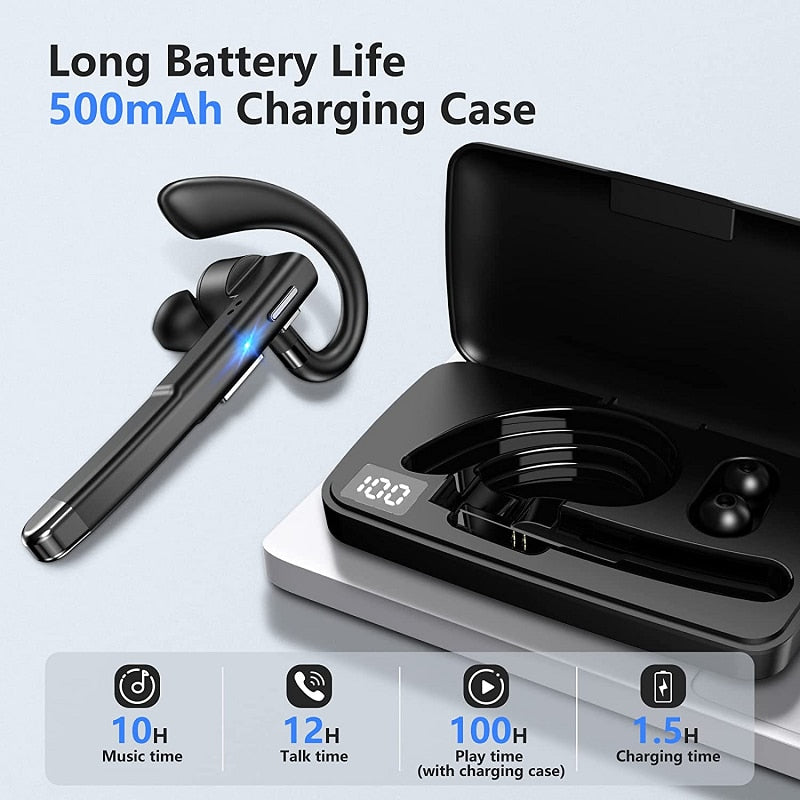 Bluetooth Earphones Wireless Bluetooth Headset HD With CVC8.0 Microphone Noise Reduction Function Suitable For Smart Phone