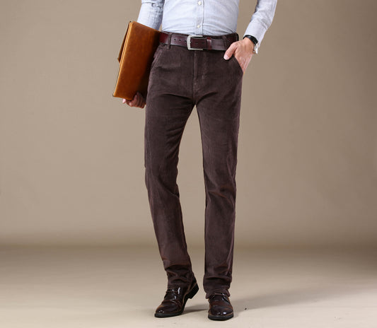202 Autumn and winter new Business Men's jeanStraight Corduroy Corduroy Pants Breathable high quality Multicolor Casual Pants