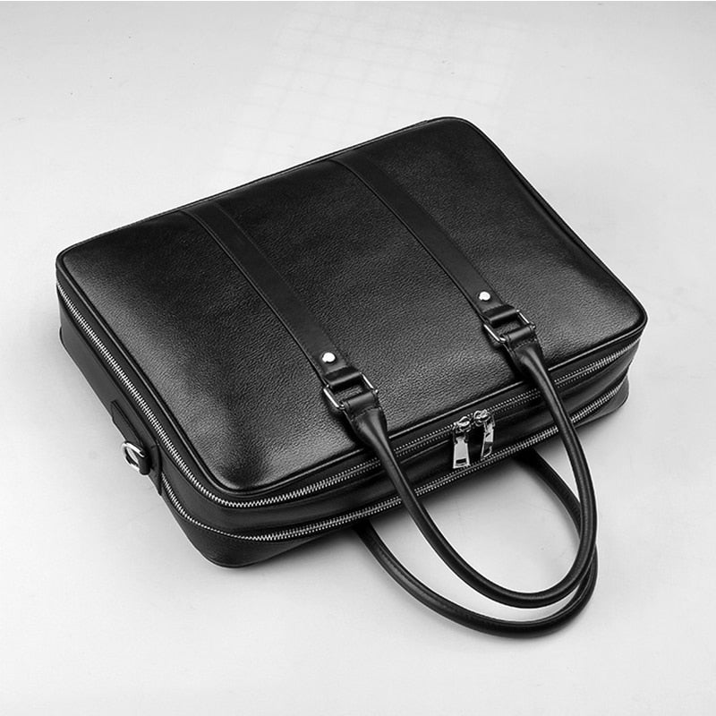 Laptop Bag 15.6 inch, Briefcase Men, Cow Leather Handbag, Large Male Tote Bags, Shoulder Bag, Crossbody Bag Men, Businessmen Bag www.chishtismart.com