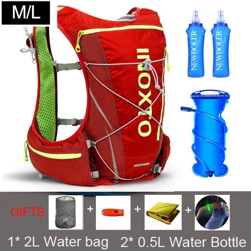 8L Running Hydration Vest Backpack Men Women Outdoor Sport Bags Trail Marathon Jogging Hiking Backpack option Water Bag Flask