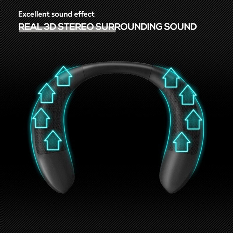 Bluetooth Speaker Column Neck Hanging Wireless HiFi Speaker Multifunctional Portable Bluetooth Speaker Supports TF Card Slot