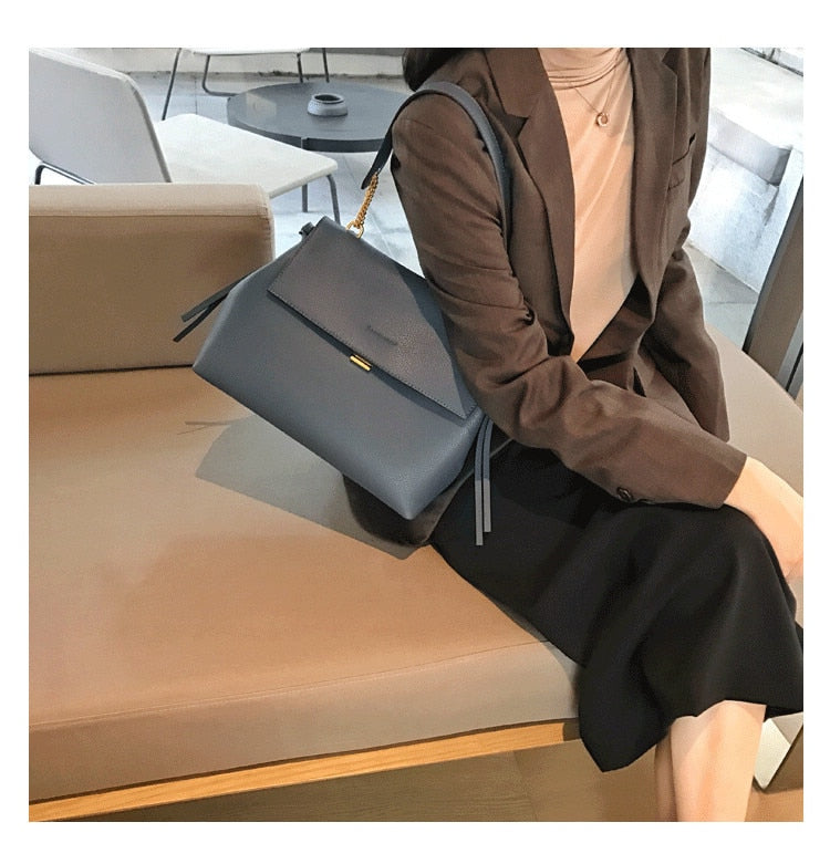 Fashion Design Women's Handbag Genuine Leather Female Shoulder Bags 2021 Vintage Large Luxury Crossbody Bag High Quality