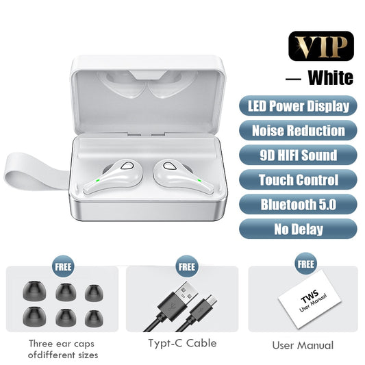 TWS Wireless Headphones 3500mAh Charging Box 9D Stereo Sports Waterproof Bluetooth Wireless Earphones With Microphone for Phone