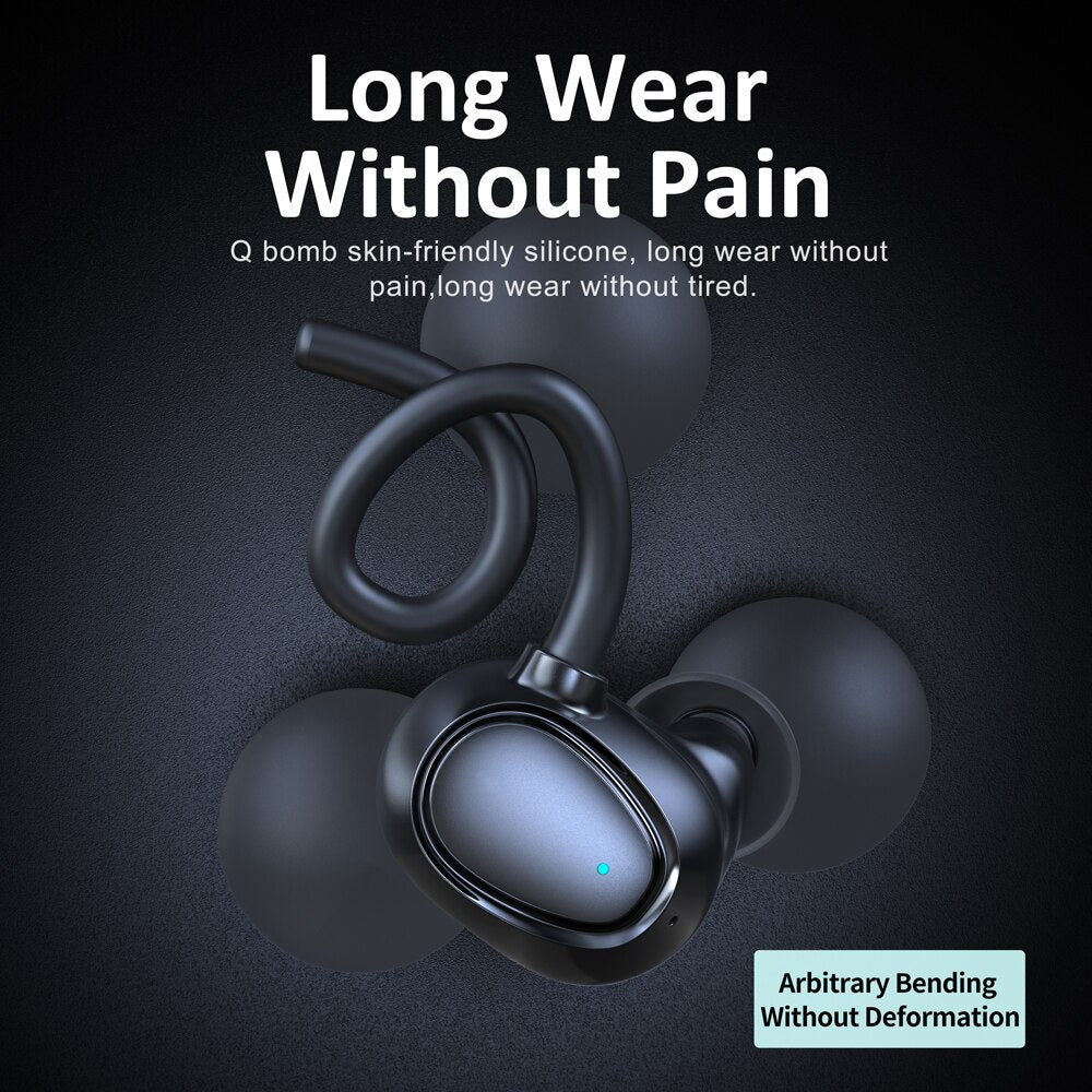 Bluetooth 5.1 Headphones with Microphone LED Display Earhooks Headsets 9D HiFi Stereo Sound Noise Cancelling Wireless Earphones