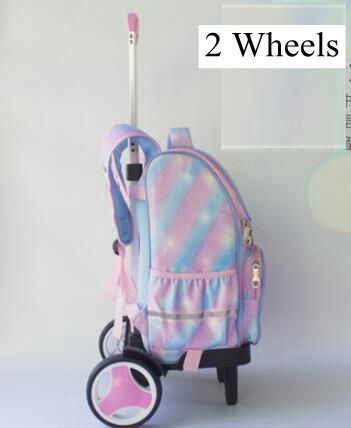School Trolley Backpack For Girls Trolley bags with Wheels Children School Rolling Backpack Bag For kids wheeled school bag