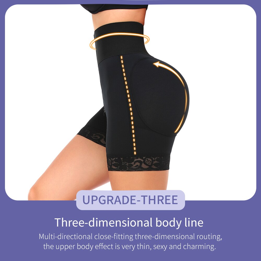 Women High Waist Trainer Shaping Shorts Buckle Postpartum Body Shaper Hip Enhancer Shapewear Butt Lifter Tummy Control Panties