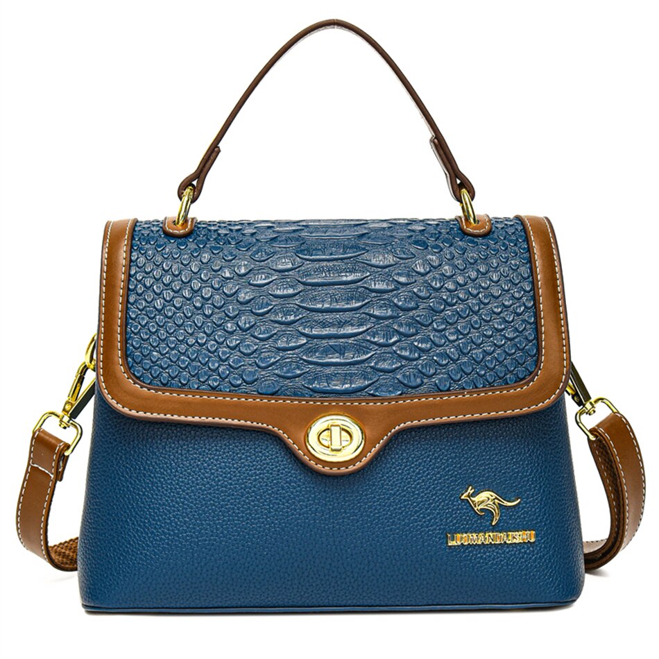 Elegant Women's Handbags High Quality Leather Totes Bag Female Top-Handle Sac Crossbody Shoulder Bag Hand Bag Bolsa 2 Layers