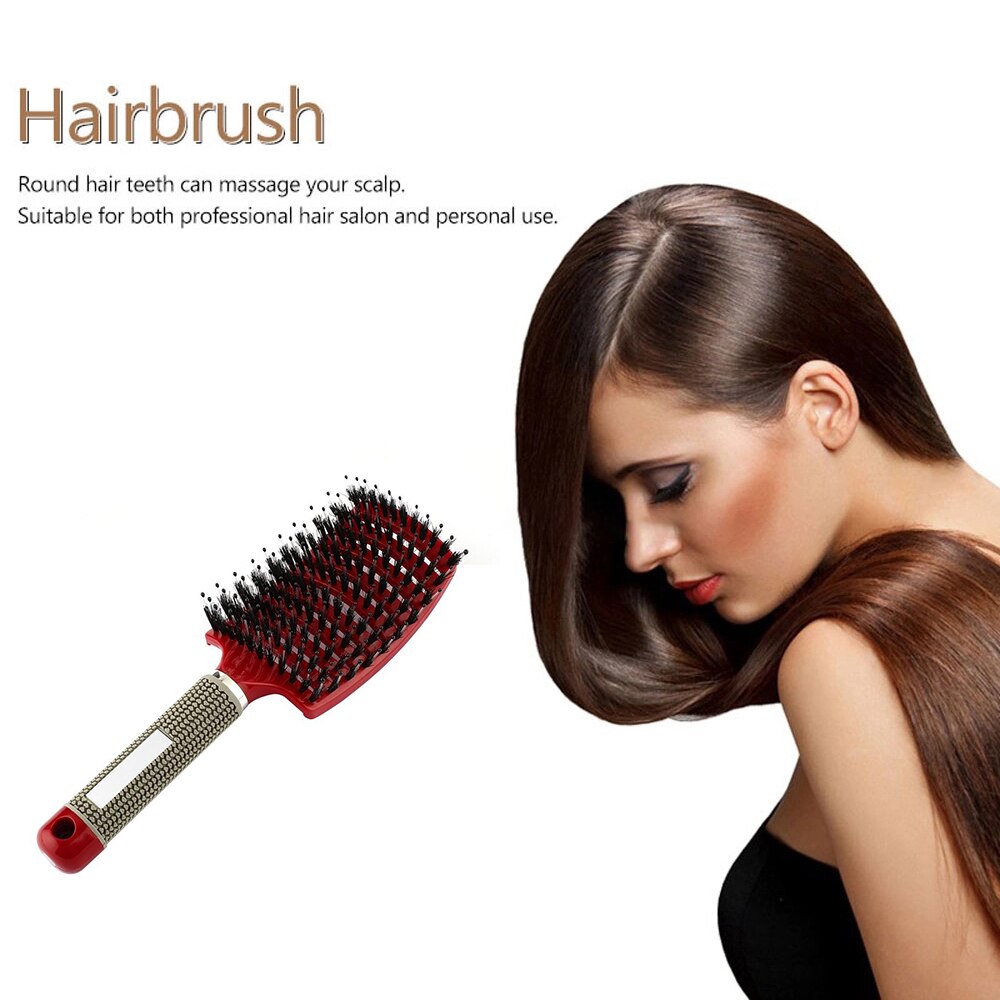 New Brush Hair Scalp Massage Comb Bristle&Nylon Mixing Boar Women Wet Straight Curly Detangle Salon Hairdressing Styling Tools