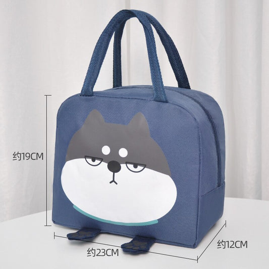 Portable Lunch Bags For Kids Handigs Thermel Insulatad Camvas Tite Pouch Scholl Bento Picnic Food Storege Conteiners Kitchen