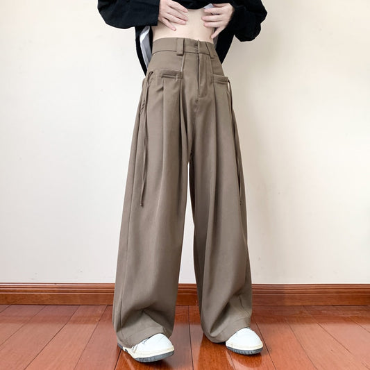 Hot Sale New Casual Wide Leg Pants High Quality Men's Fashion Loose Straight Pants Streetwear Hip-hop Mens Mopping Trousers