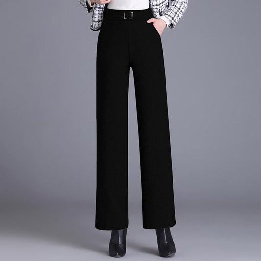 Women's Pants Wide Leg Pants Office Lady Trousers Baggy Pants 2022 Autumn Female Clothing High Waist Elegant Black Pants Women