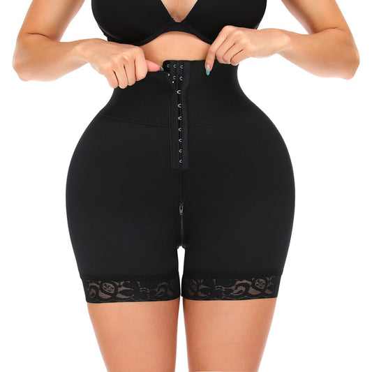 Women High Waist Trainer Shaping Shorts Buckle Postpartum Body Shaper Hip Enhancer Shapewear Butt Lifter Tummy Control Panties