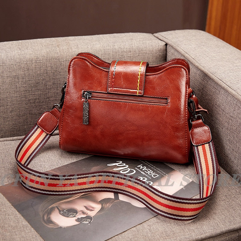 CFUN YA Solid Color PU Leather Bucket Crossbody Bags for Women Fashion Brand Designer Handbags and Purse Ladies Shoulder Pack