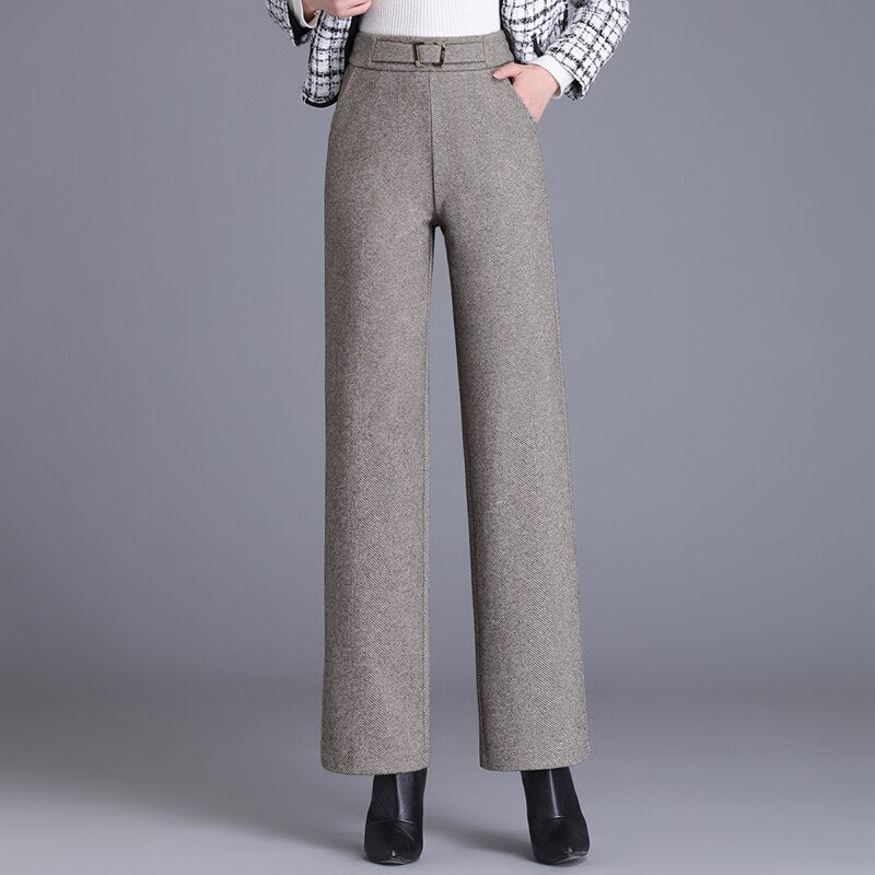 Women's Pants Wide Leg Pants Office Lady Trousers Baggy Pants 2022 Autumn Female Clothing High Waist Elegant Black Pants Women