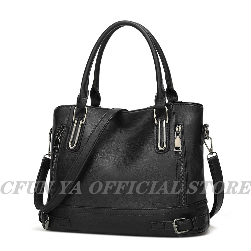 CFUN YA Vintage Trend Women's Bags Female Handbags Retro Large Capacity Tote Bags Shoulder Messenger Pack Crossbody Handle Bag