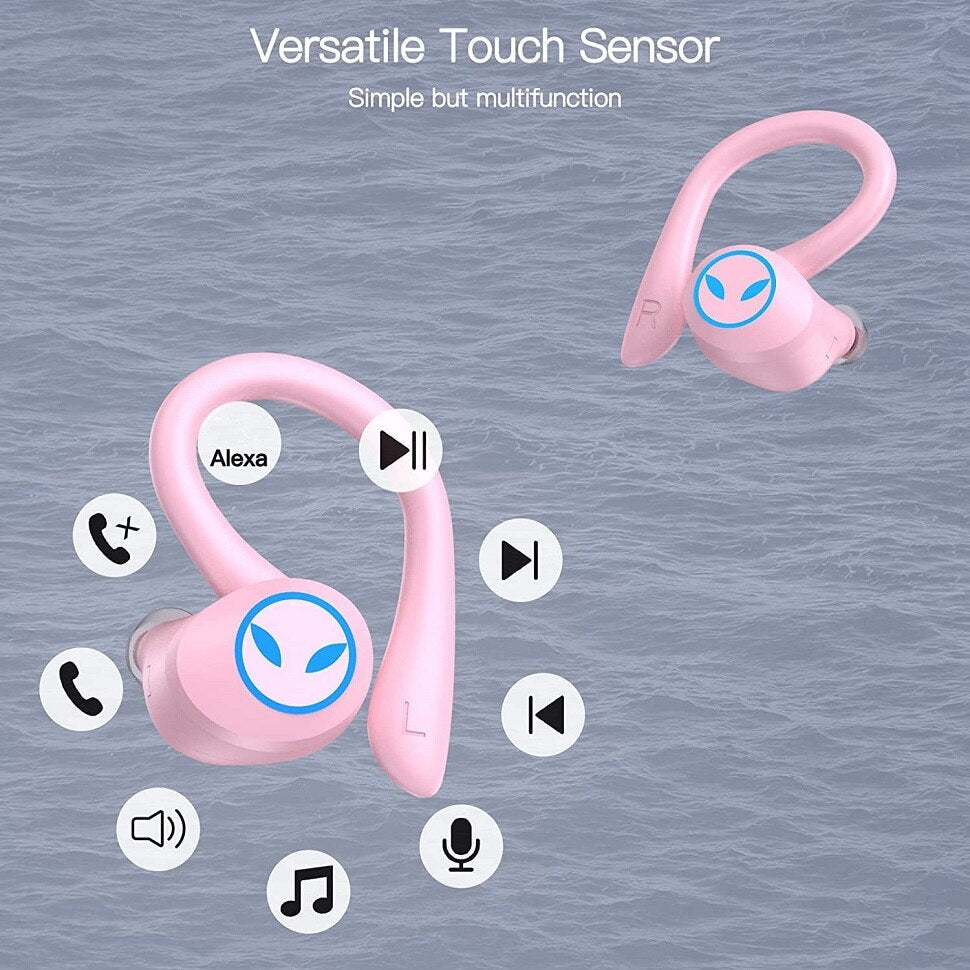 Sport Headphones Wireless In-Ear Bluetooth 5.1 Earbuds with CVC8.0 Mic Deep Bass Stereo Sound 42H Playtime, In-Ear Earphones