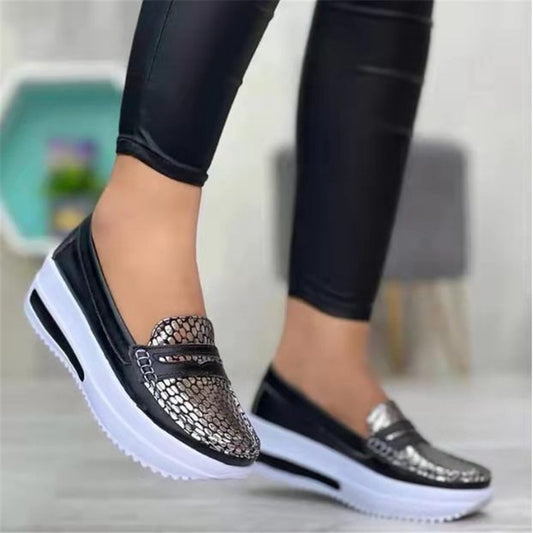 Platform Comfortable Women Sneakers Fashion Thick Bottem Casual Shoes Women Increase Vulcanize Shoes Plus Size Zapatos De Mujer