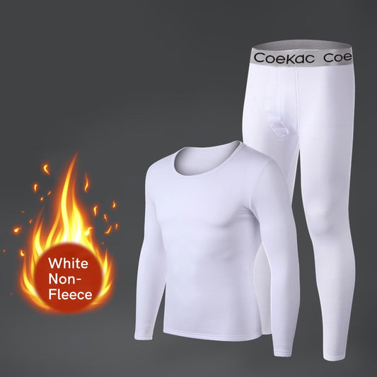 Set of 2 Men's Premium Thermal Underwear Ultra Soft Long Johns Fleece Lined Warm Base Layer Thermals top and Bottom