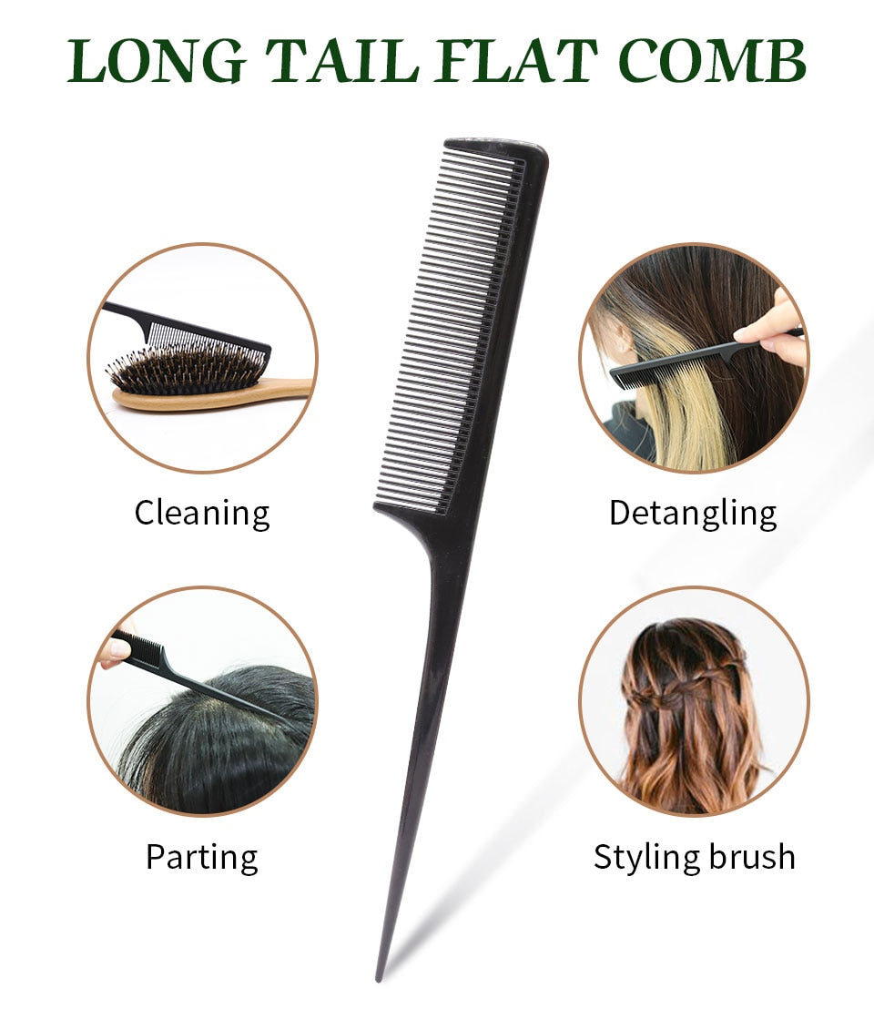 Steel Hair Brush Personalized Logo Wood Comb Metal Stainless Pin Hair Brushes Portable Detangling Hair Brush Massage Scalp Comb1