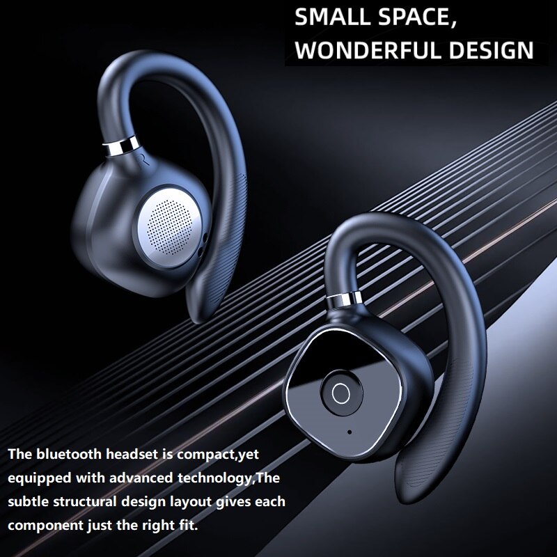 Wireless Sports Running Headphones Bluetooth 5.3 Earphones HiFi Stereo Bass Open Ear TWS Earbuds Noise Cancelling Gaming Headset