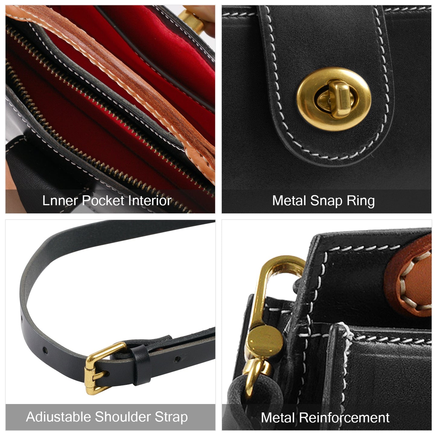 ANGENGRUI Handmade Women's Bag Retro Vegetable Tanned Leather Three-dimensional Saddle Bag Shoulder Messenger Small Bag