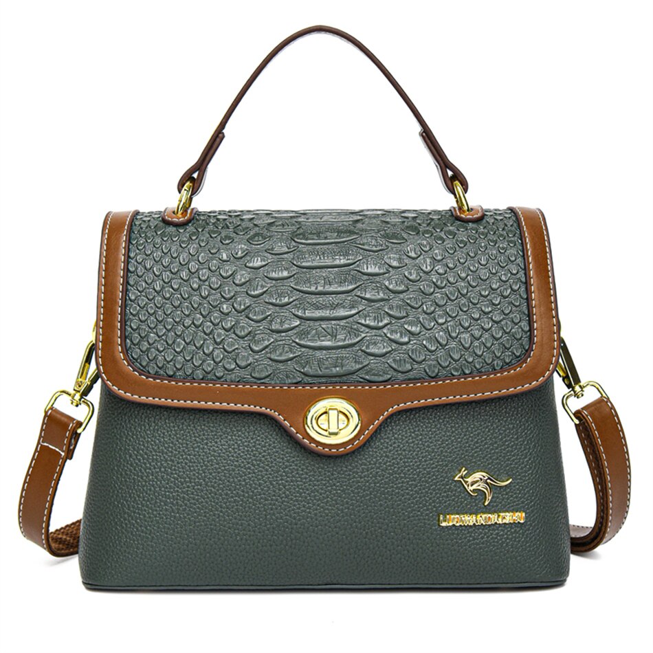 Elegant Women's Handbags High Quality Leather Totes Bag Female Top-Handle Sac Crossbody Shoulder Bag Hand Bag Bolsa 2 Layers