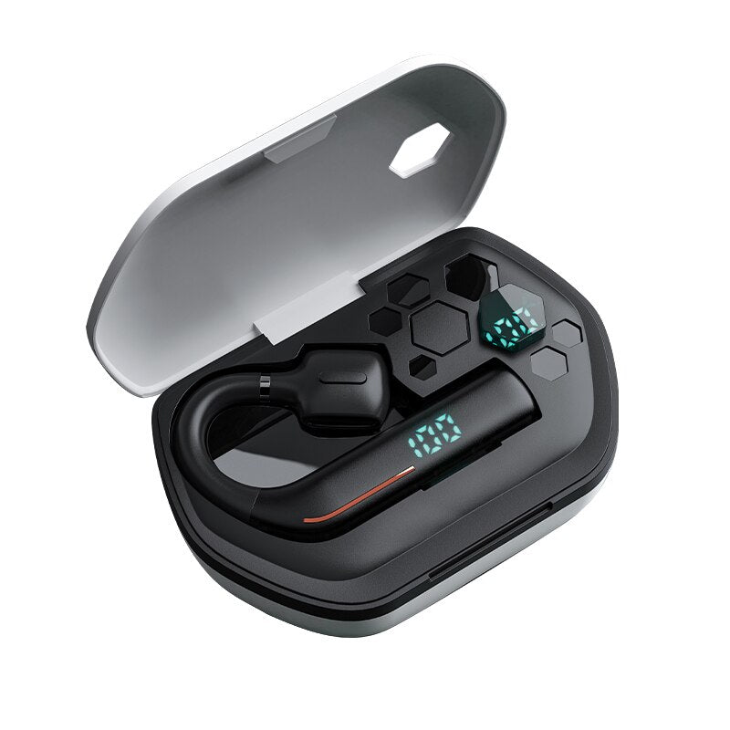 Earphones Bluetooth 5.2 Headphones Handsfree Wireless Headset Business Headset Drive Call Sports Earphone 1800mAh Charging Box
