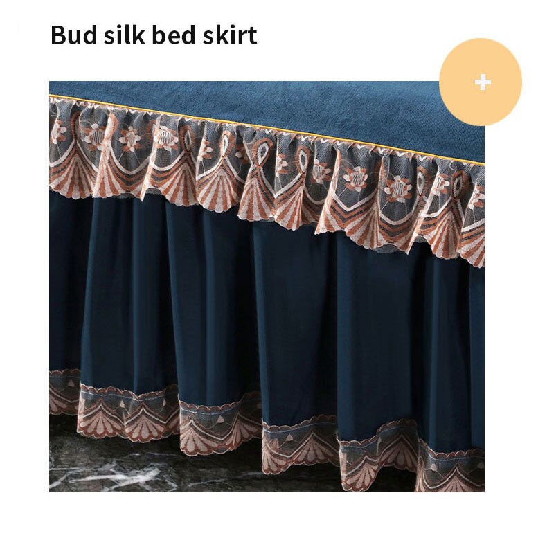 Cotton Bed Cover Thicken Solid Plush Warm Matress Protector Elastic Band Fitted Sheets Drap Floor Bedspread Single Double Size