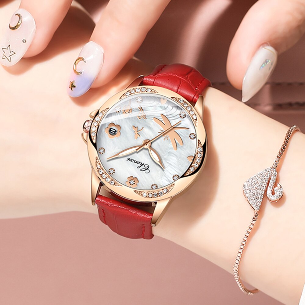 CHENXI Top Brand Women's Watches Classic Analog Quartz Ladies Bracelet Wristwatch Casual Leather Women Waterproof Watch