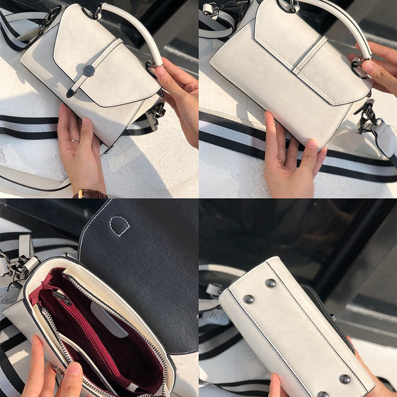 Small Leather Bag Women's 2022 Fashion Handbag Shoulder Bag Ladies Cowhide Purse Messenger Crossbody Bag Simple and Versatile