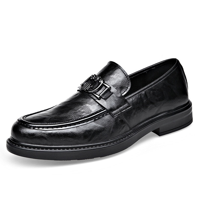 Business Men's Leather Shoes Spring Autumn Winter New Designer Warm Shoes Male Fashion Casual Soft Sole Loafers Men