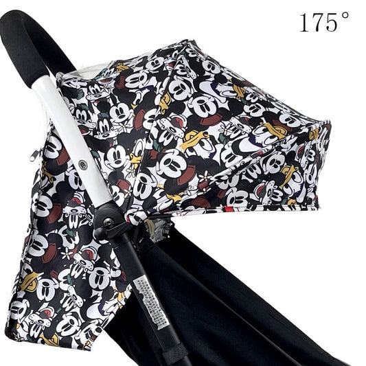 Stroller Hood & Mattress For Babyzen YOYO2 Oxford Cloth Back Zipper Pocket Yoyo Stroller Accessories 175 Degree Hood Cushion