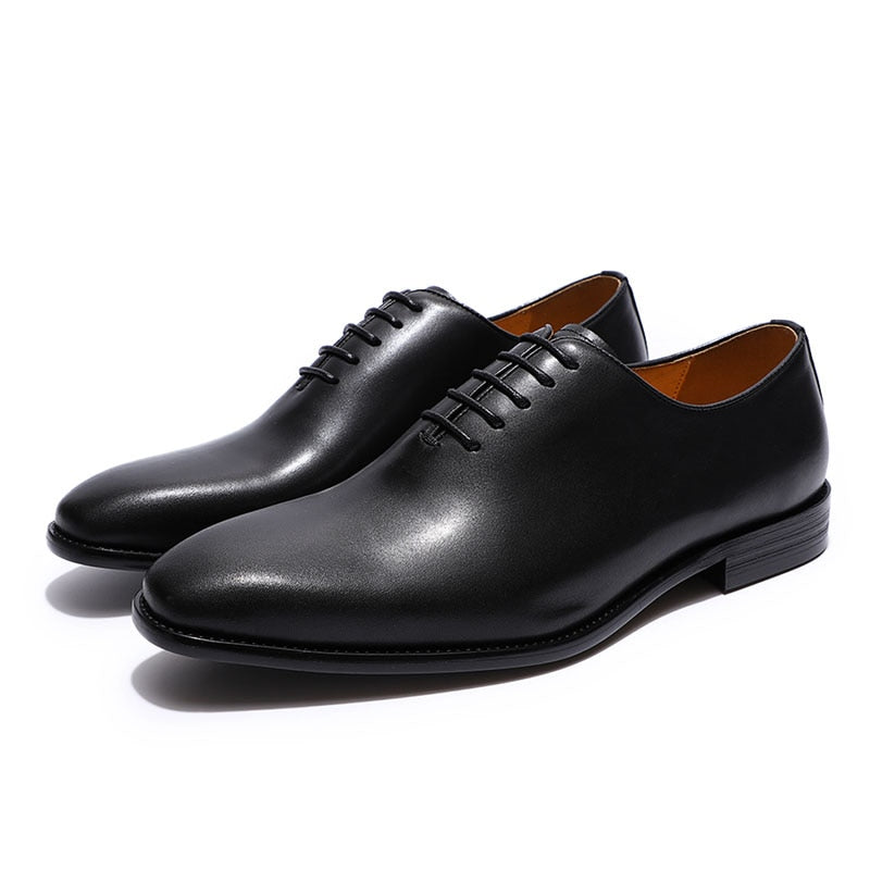 FELIX CHU Men's Real Calf Leather Wholecut Oxfords Classic Dress Shoes Brand Soft Handmade Office Business Formal Shoes for Men