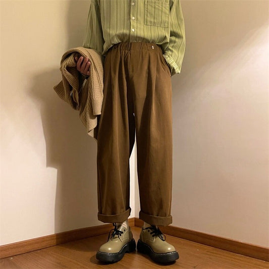 Harajuku Style Men's Cotton Casual Trousers New Fashion Streetwear Pants For Men Male Loose Wide-leg City-boy Sweatpants