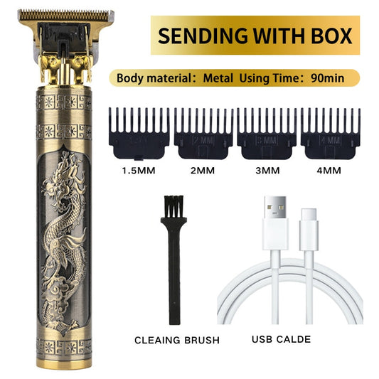 Vintage T9 Electric Hair Clipper Hair Cutting Machine Professional Men's Electric Shaver Rechargeable Barber trimmer for men USB