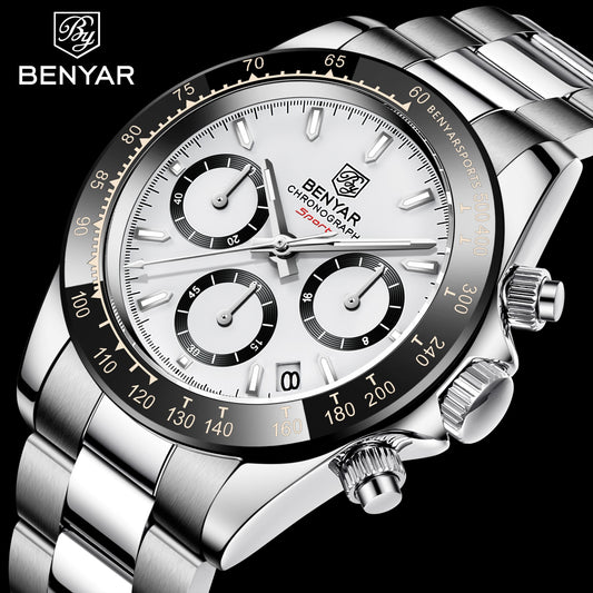 Relojes Hombre 2021 BENYAR New Watches Men Luxury Brand Chronograph Male Sport Watches Waterproof Stainless Steel Quartz Watch