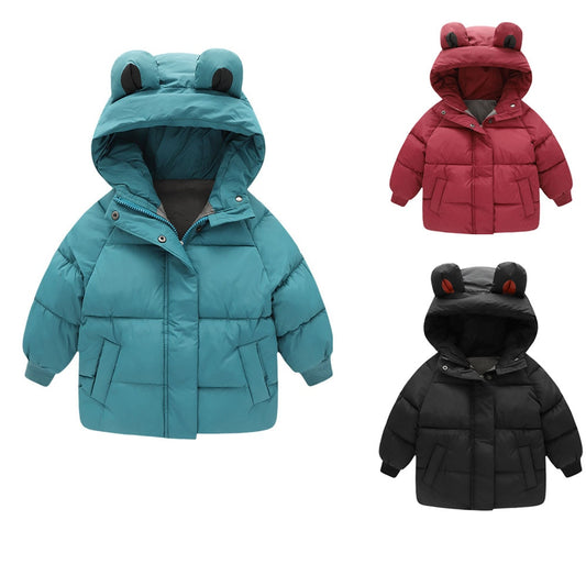 2022 Winter Toddler Baby Boys Jackets For Boys Hooded Thick Warm Girls Down Jacket Children's Outerwear Coats Kids Clothes 2-6Y