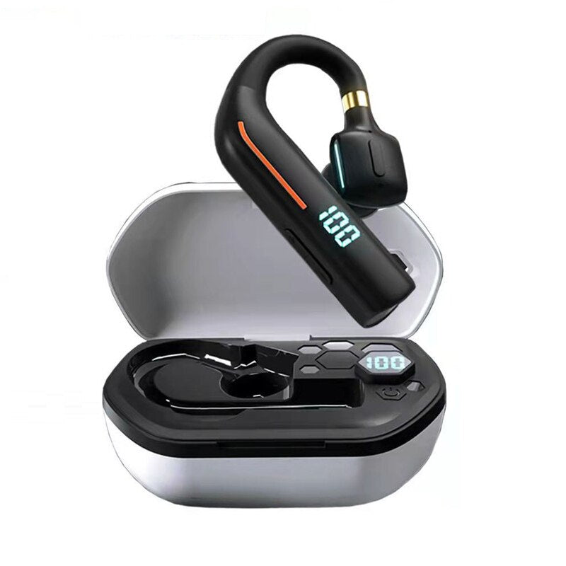 Earphones Bluetooth 5.2 Headphones Handsfree Wireless Headset Business Headset Drive Call Sports Earphone 1800mAh Charging Box