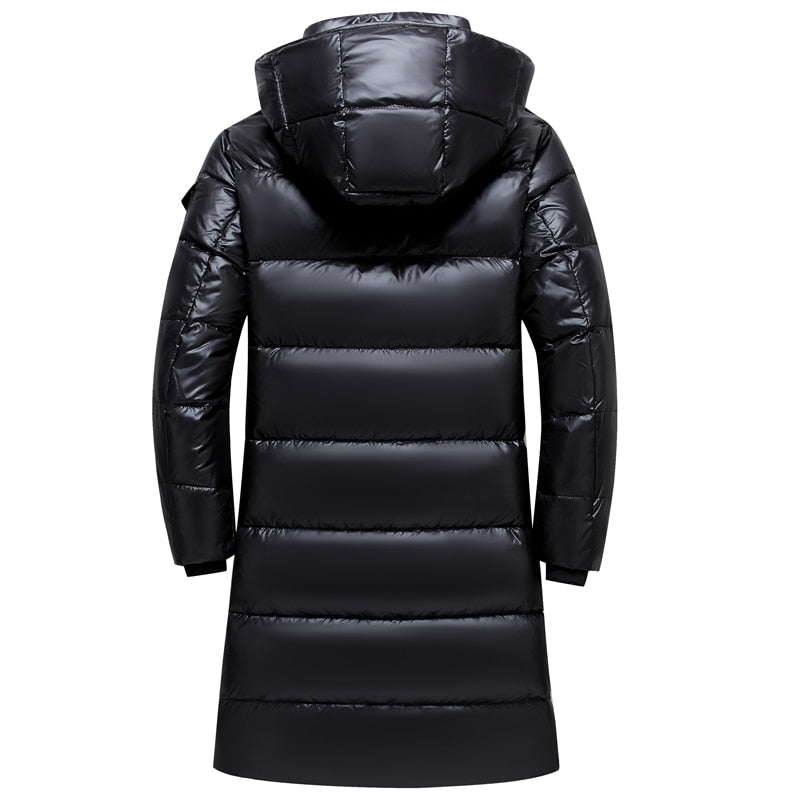 2022 New Winter Men's Down Jacket Long Thicken Warm 90% White Duck Down Coat Men Winter Puffer Jacket Hooded Parka Black Outwear