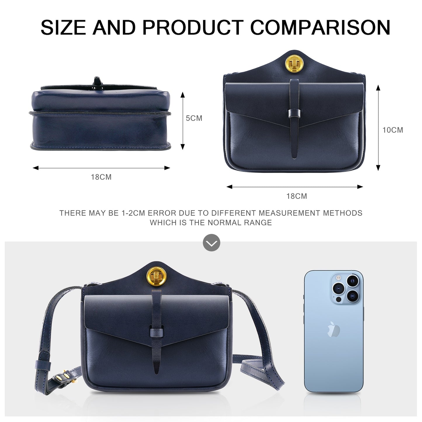 ANGENGRUI First Layer Cowhide women's Bag Simple and Exquisite Shoulder Bag Handmade Messenger Bag