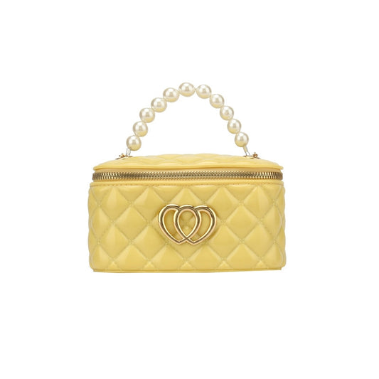 2023 New Shoulder Bag Women's Rectangular Pearl Hand-held Chain Cosmetic Bag Jelly Bag Mobile Phone Bag Messenger Bag Handbag