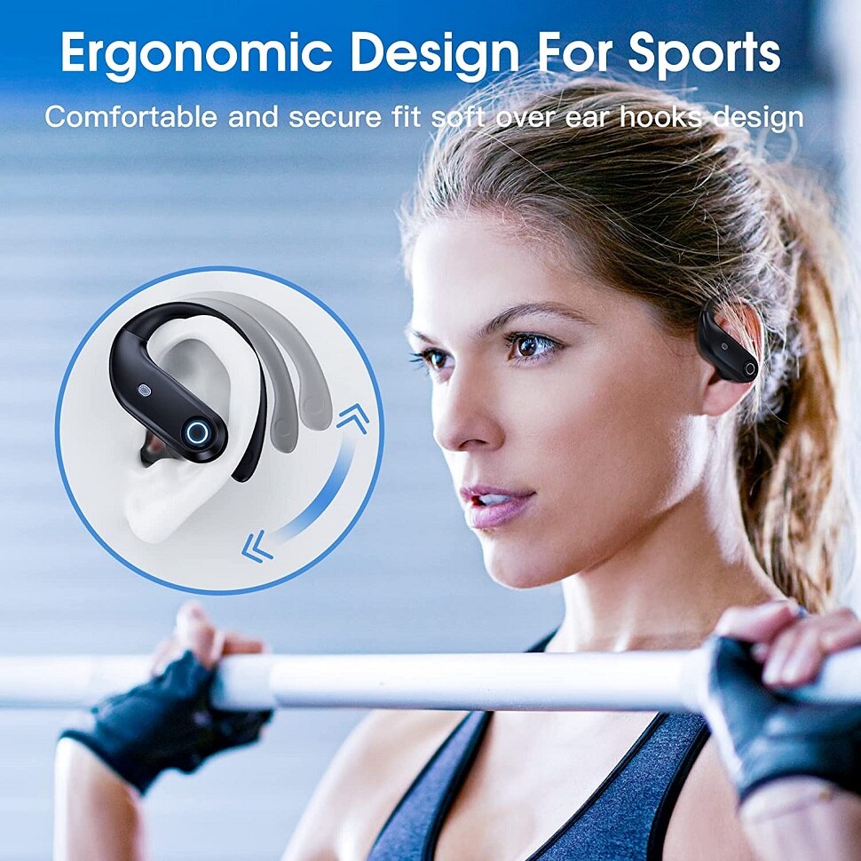 Bluetooth Headphones Wireless Earbuds with Wireless Charging Case Stereo Sound Earphones with 4Mic in-Ear Headsets Deep Bass