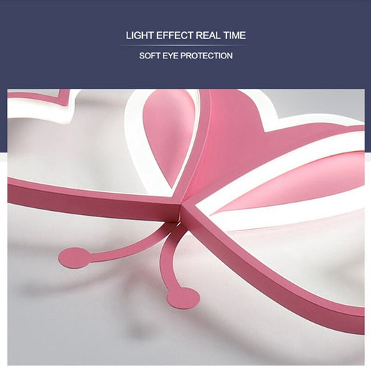 Creative Children's Bedroom Ceiling Lamp Beautiful Butterfly Daughter Room Smart Chandelier LED Interior Decoration Lamps