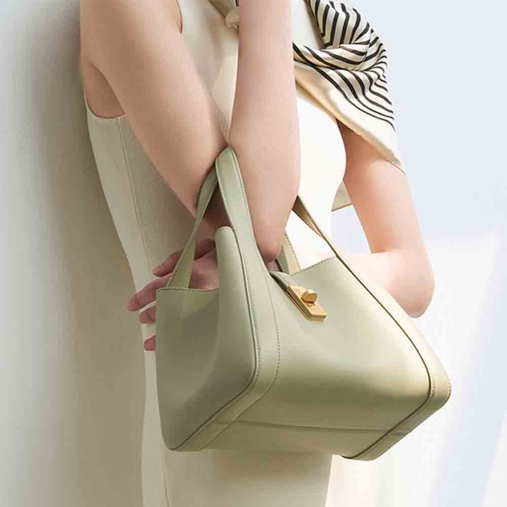 Fashionable Soft Genuine Leather Women Luxury Designer Bags Chic Shoulder Basket Bag Party Female Mini Tote Purses Black 2022