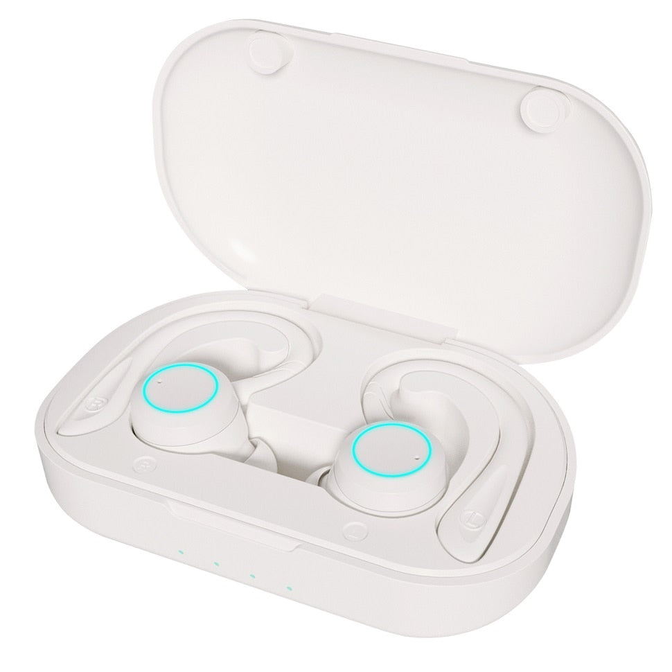 TWS Wireless Headphones Bluetooth Earphones Stereo Ear Hook Touch Control Noise Reduction Waterproof Headsets With Microphone