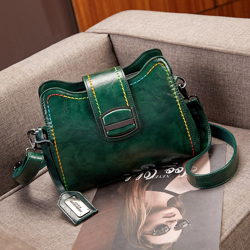 CFUN YA Solid Color PU Leather Bucket Crossbody Bags for Women Fashion Brand Designer Handbags and Purse Ladies Shoulder Pack