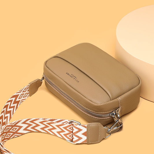 Cowhide Bag 2023 Spring And Summer New Women's Bag Leather Soft Leather Zero Wallet Fashion Versatile Messenger Bag