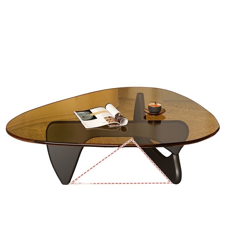Luxury Modern Coffee Table Black Glass Sofa Coffee Table Transparent Minimalist Sofa Design Mesa De Centro De Sala Furniture