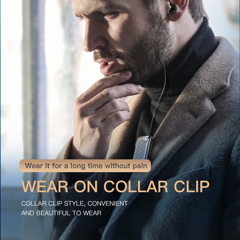 New Wireless Earphone Retractable Portable BT5.2 Talk Time 20 Hours Call Remind Vibration Sport Clip Driver Auriculares Earphone