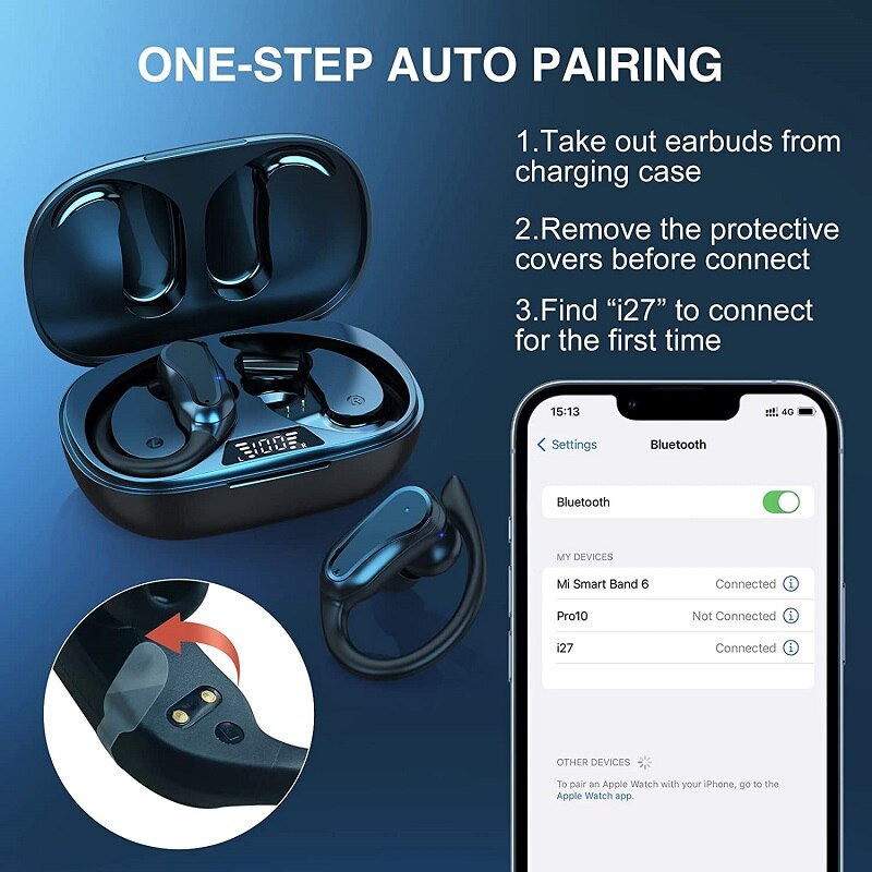 TWS Bluetooth Earphones Stereo Game Phone Wireless 5.1 Bluetooth Headphone Low Latency With Mic Gaming Headset For IPhone Xiaomi